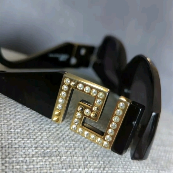 VERSACE Swarovski Crystal Mob Wife Sunglasses Vintage MOD T75/C COL 852RH - Picture 9 of 12